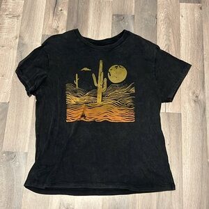 Mighty Fine Black T-Shirt with Desert Graphic